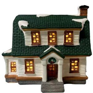 HEARTLAND VALLEY VILLAGE Deluxe Porcelain Christmas House W/Original Box & Light
